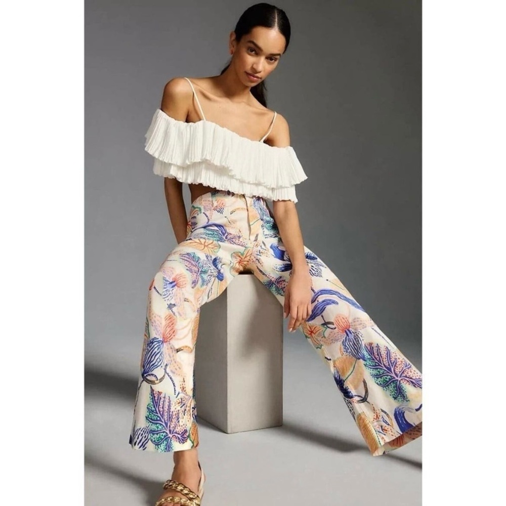 Anthropologie Colette Crop Pant Sarah Gordon Edition - Picture 4 of 16